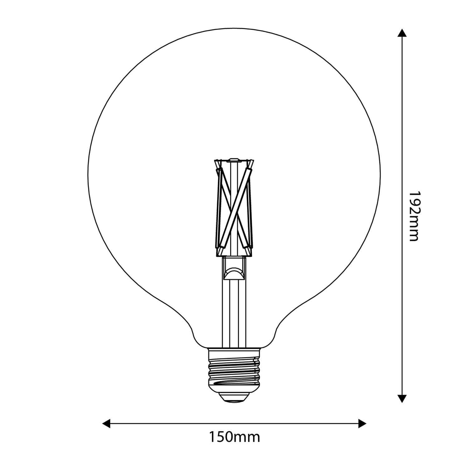 Lampadina LED Effetto Porcellana CRI 95 G150 7W 640Lm E27 2700K Dimmerabile - P05