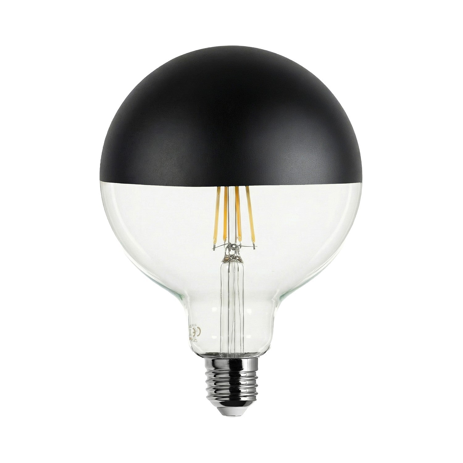 Lampadina LED Maria G125 4,8W 806Lm E27 2700K Dimmerabile - Nero