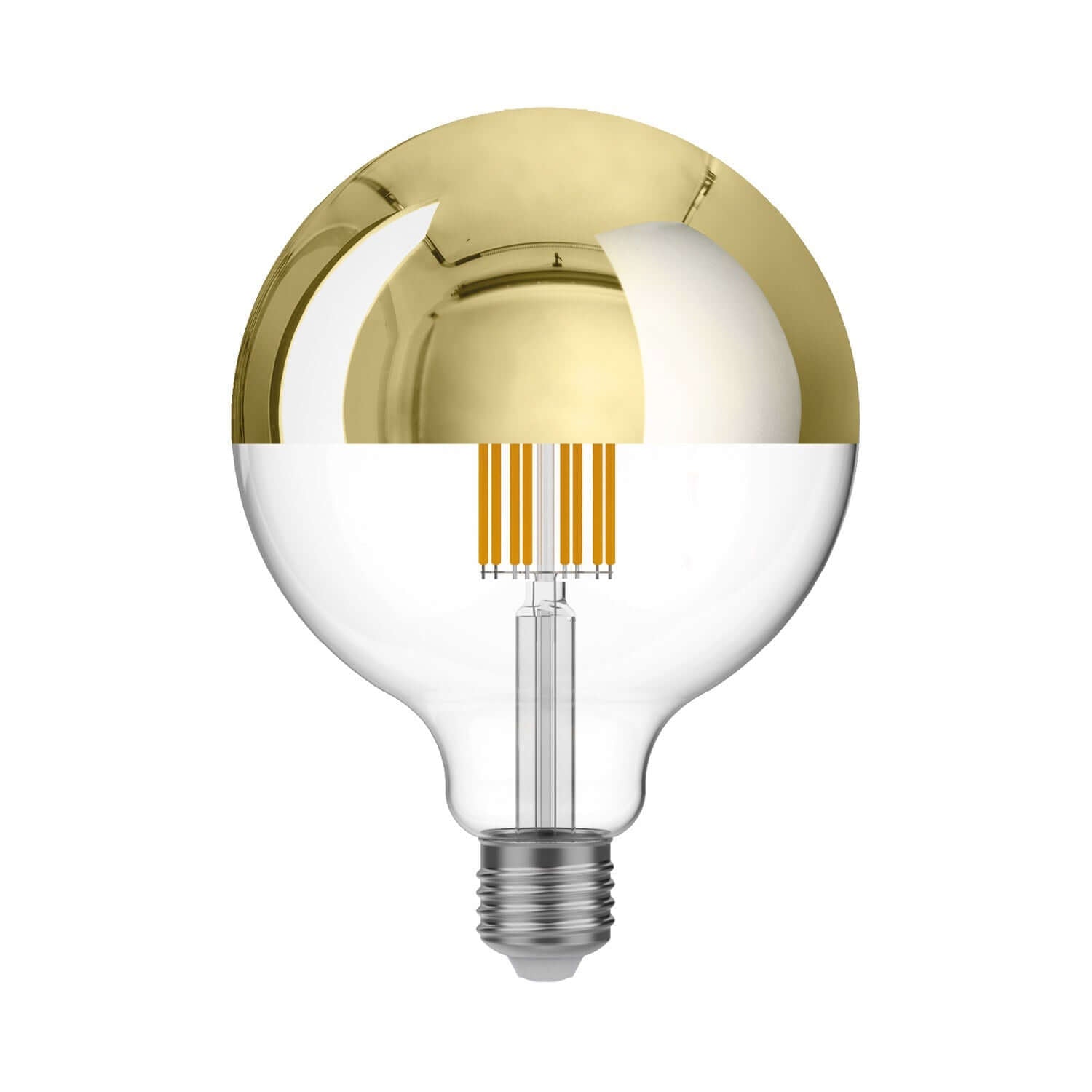 Lampadina LED Mezza Sfera Oro Globo G125 7W 650Lm E27 2700K Dimmerabile - A15