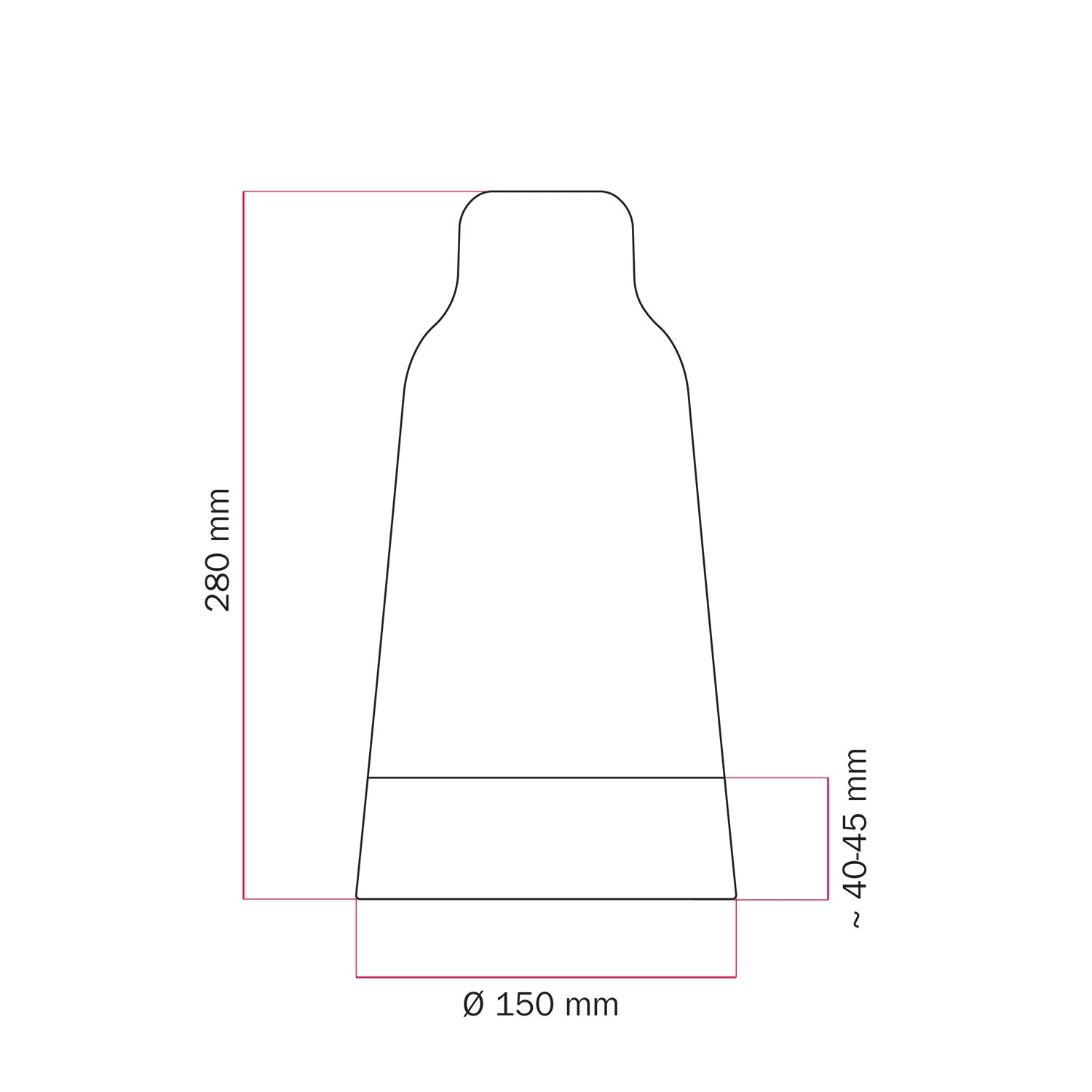 Paralume Bottiglia bicolore in ceramica Bianco e Azzurro, collezione Materia - Made in Italy