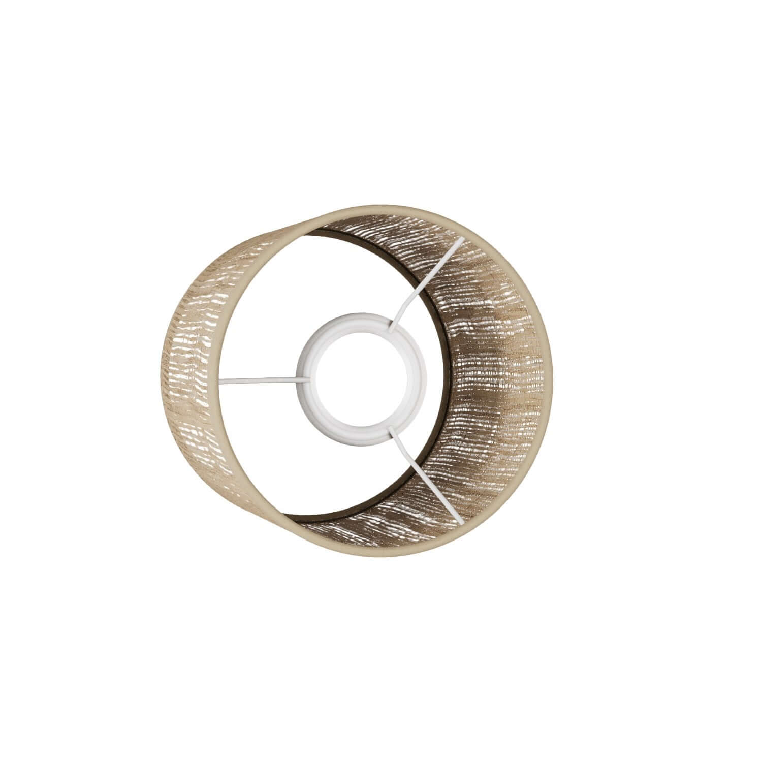 Paralume Cilindro in tessuto con attacco E27 - 100% Made in Italy - Rafia naturale