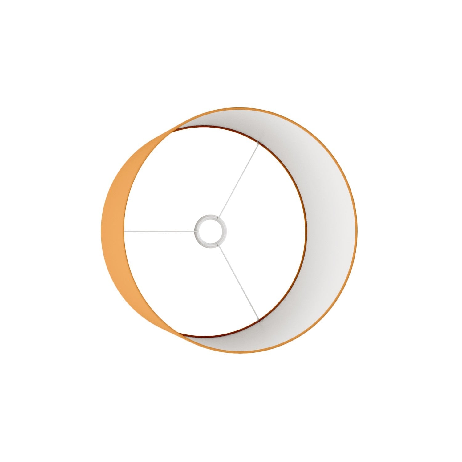 Paralume Cilindro L in tessuto con attacco E27 - Made in Italy - Teletta Mandarino