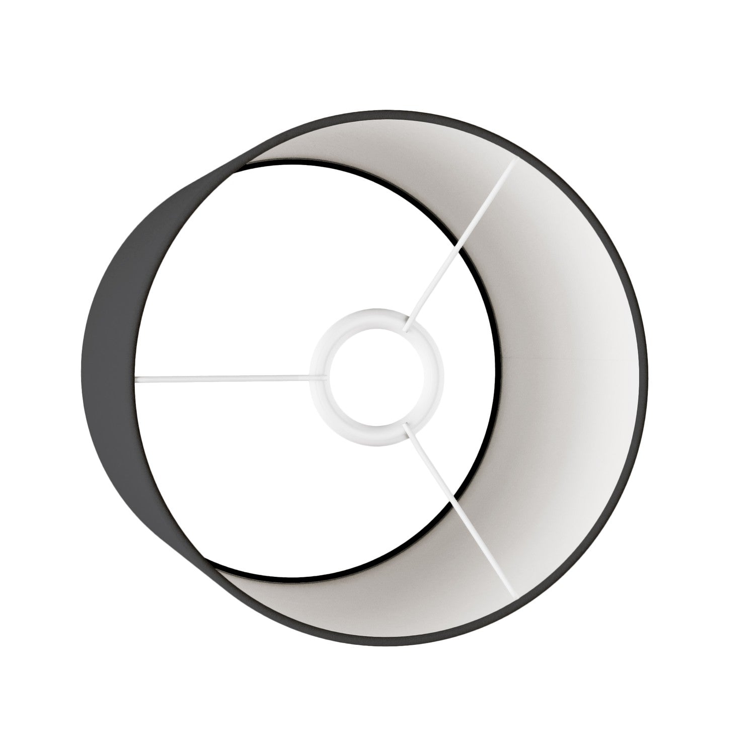 Paralume Cilindro M in tessuto con attacco E27 - Made in Italy - Teletta antracite