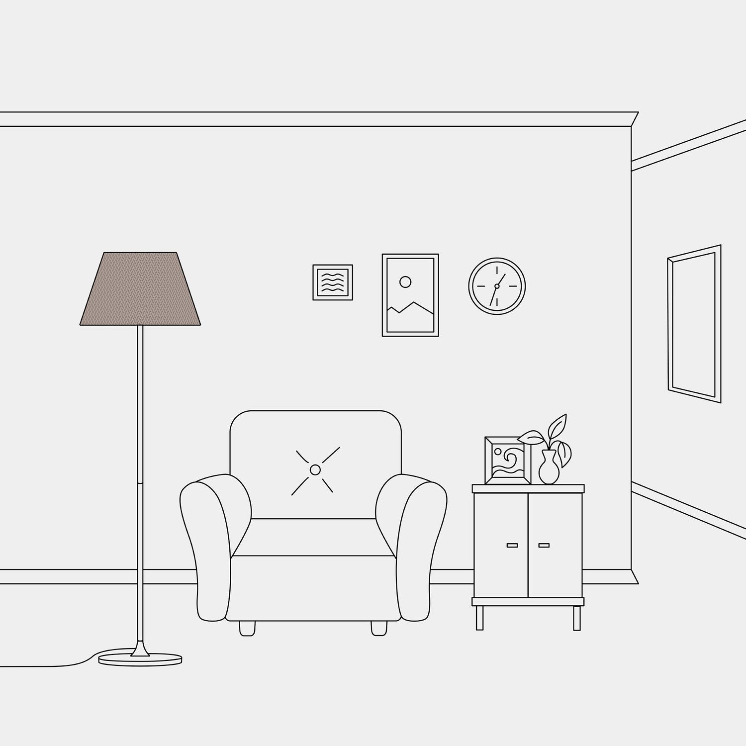 Paralume Impero M in tessuto per lampada da terra con attacco E27 - Made in Italy - Arenal Cenere