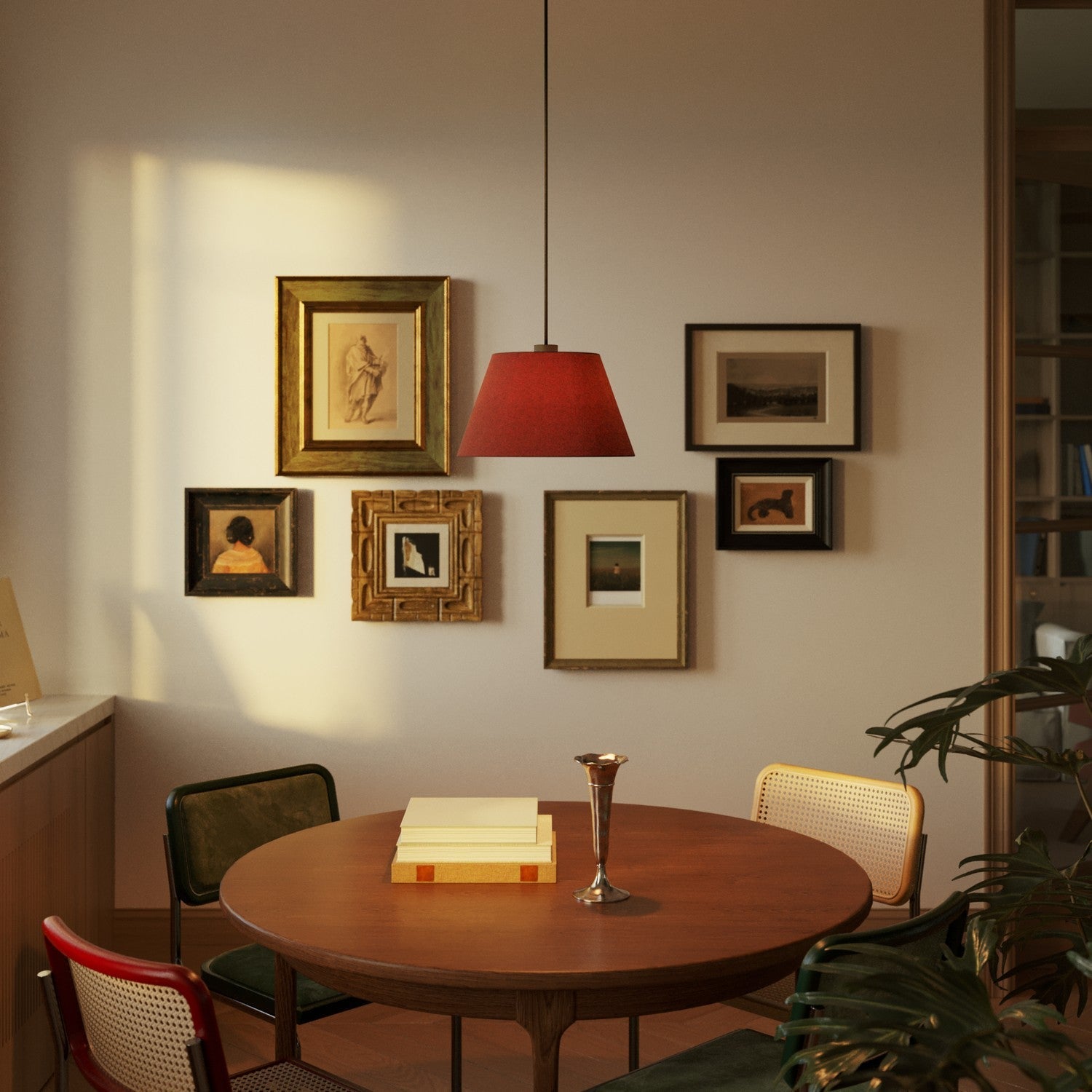 Paralume Impero M per sospensione con attacco E27 - Made in Italy - Lana Aragosta