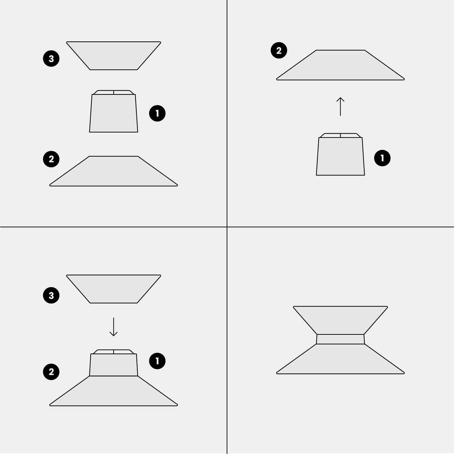 Paralume in tessuto Clessidra per lampada a sospensione - Lana Grigio Scuro Lana sabbia