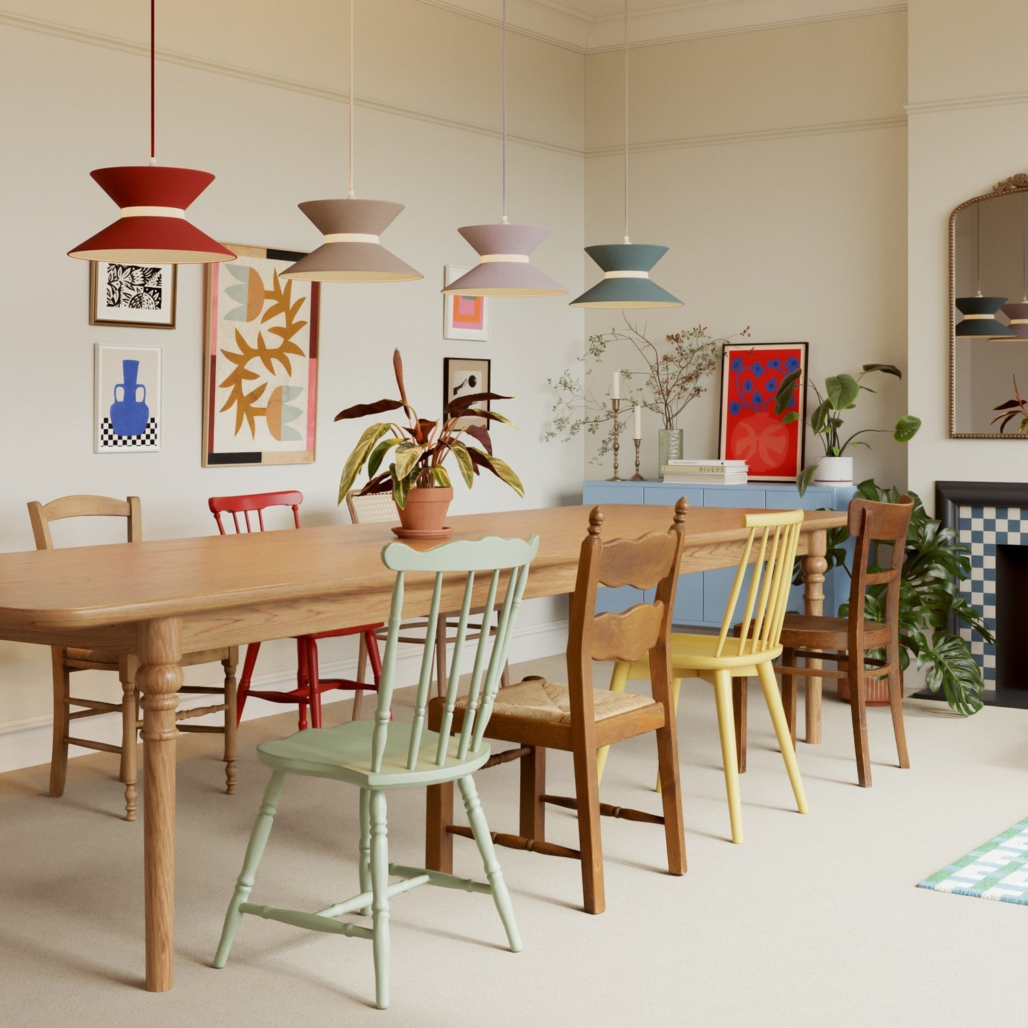 Paralume in tessuto Clessidra Teletta azzurro severo - Made in Italy Arenal sabbia