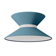 Paralume in tessuto Clessidra Teletta azzurro severo - Made in Italy Arenal sabbia