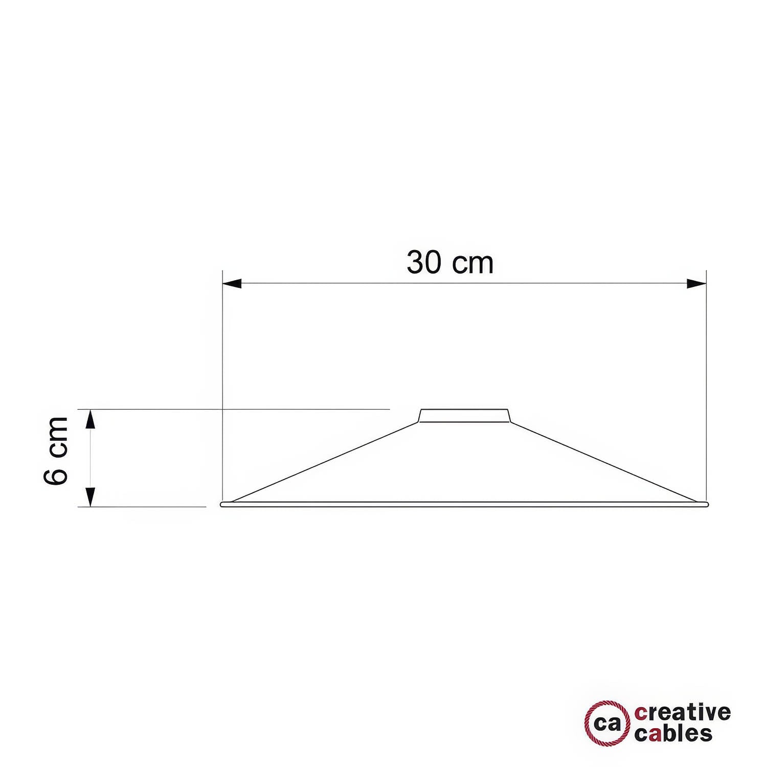 Paralume Swing in metallo smaltato con attacco E27 - Nero interno Nero