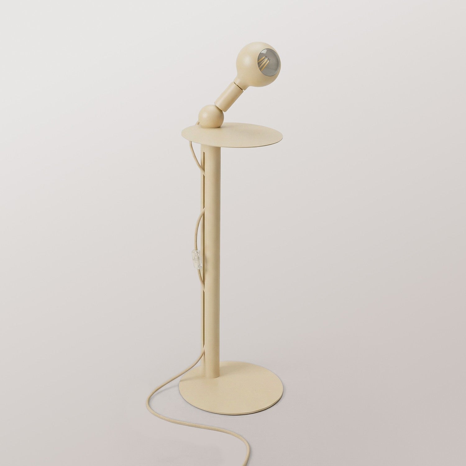 Rocco - Lampada da terra con lampadina Camo - Panna