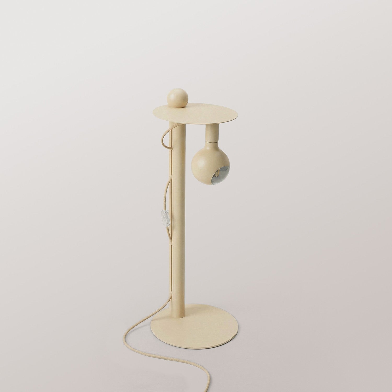 Rocco - Lampada da terra con lampadina Camo - Panna