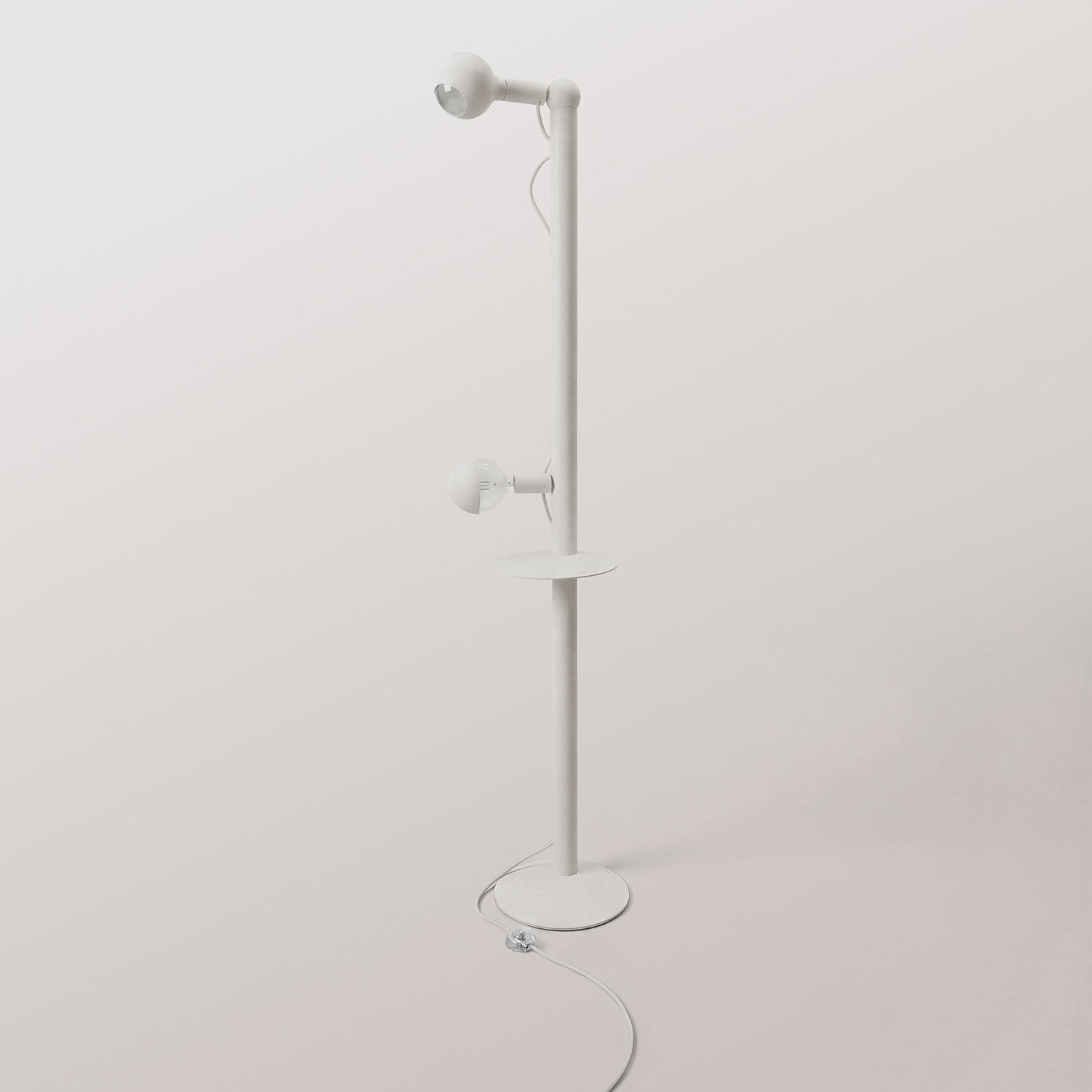 Rocco XXL - Lampada da terra con spina UK e lampadina Maria e Camo - Bianco