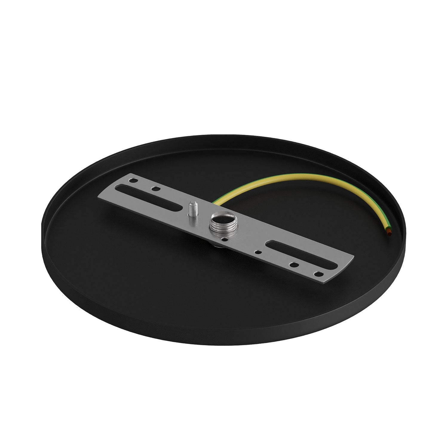 Rosone da incasso rasomuro a 1 foro centrale - Nero