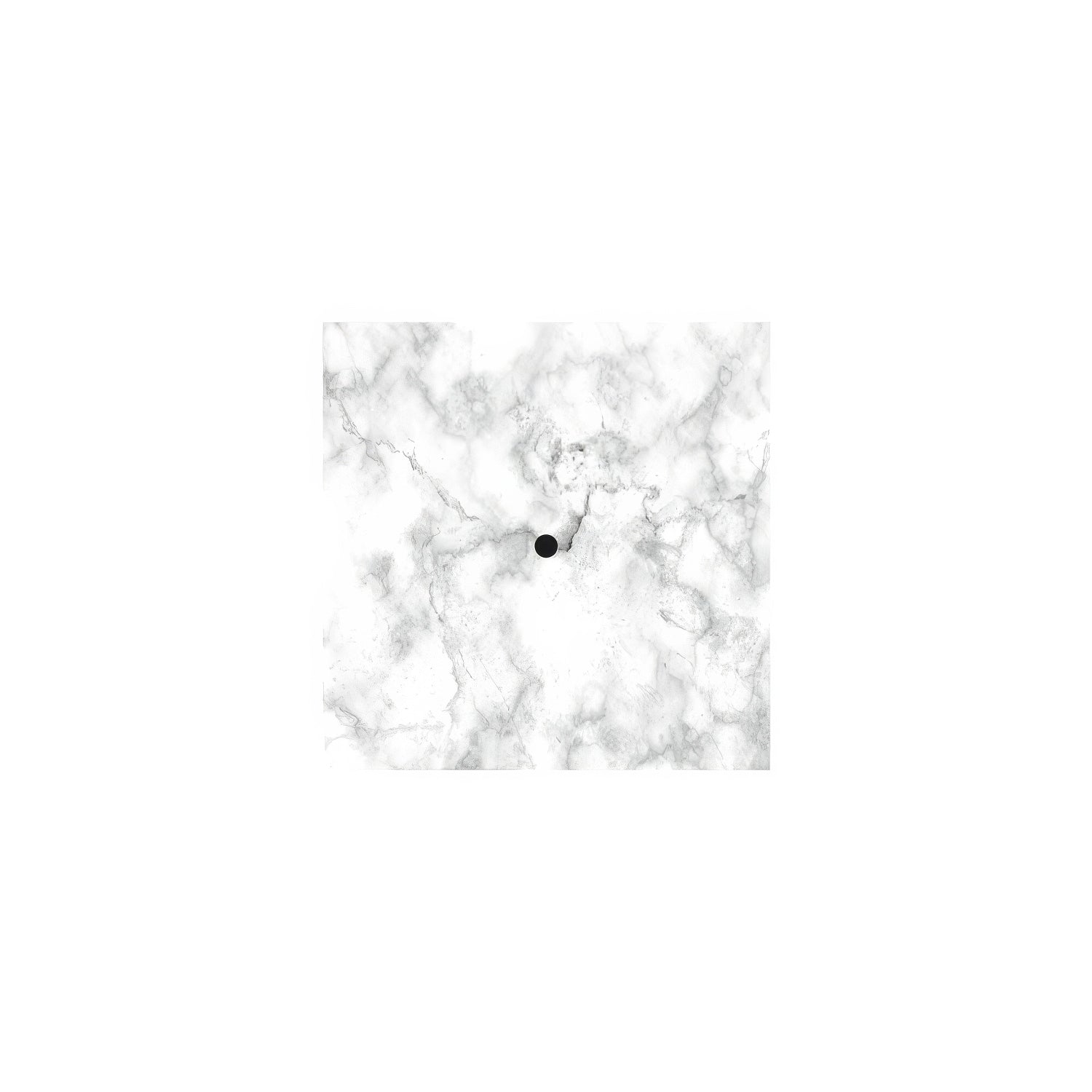 Rosone Rose-One quadrato, 200 mm con 1 foro e 4 fori laterali - Marmo Carrara Bianco