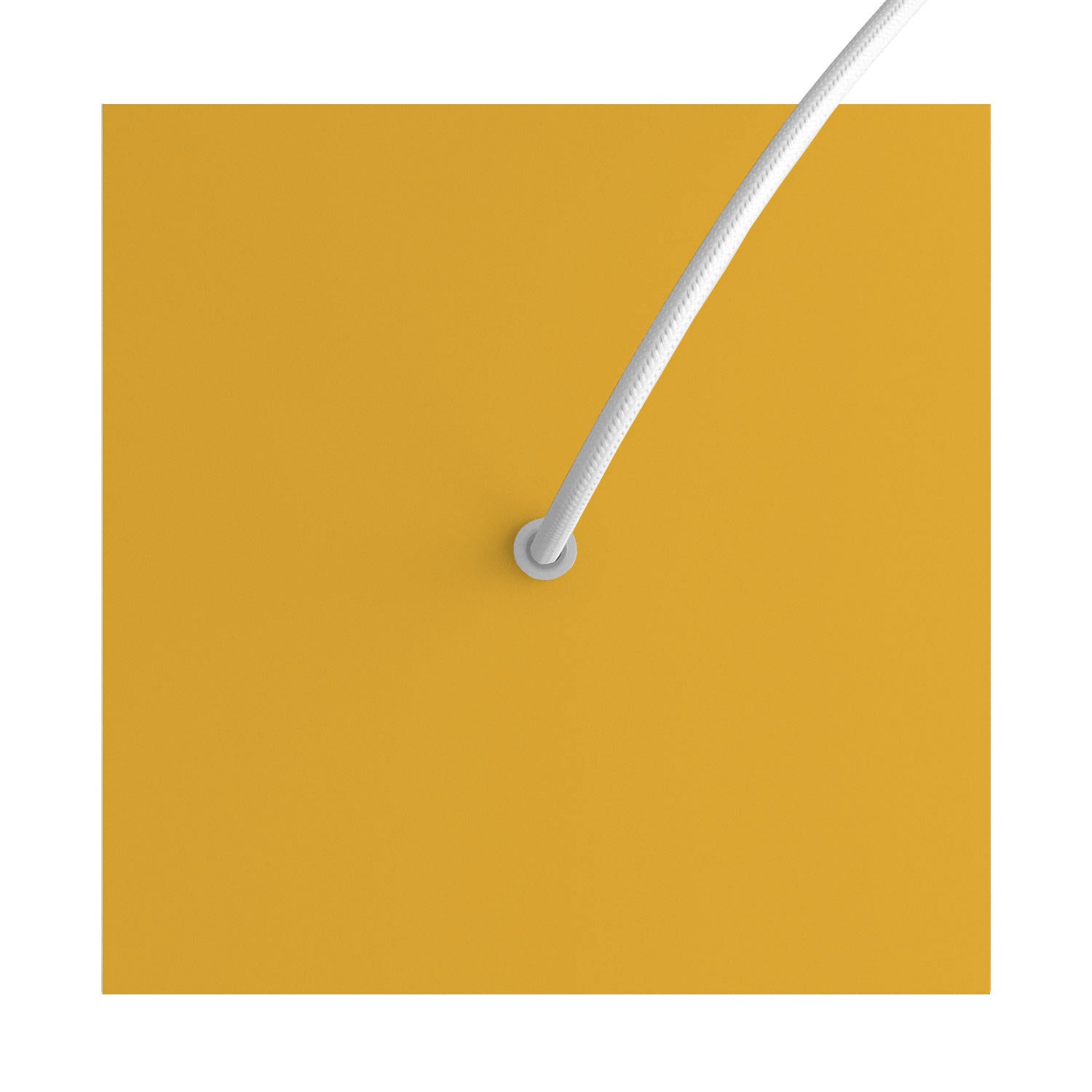 Rosone Rose-One quadrato, 200 mm con 1 foro e 4 fori laterali - Mostarda Bianco