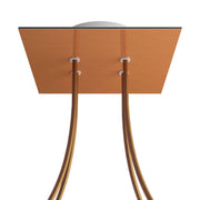 Rosone Rose-One quadrato, 200 mm con 4 fori e 4 fori laterali - Dibond Rame satinato Bianco