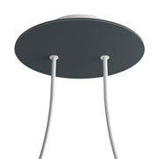 Rosone Rose-One rotondo, diametro 200 mm con 2 fori e 4 fori laterali - Antracite Bianco