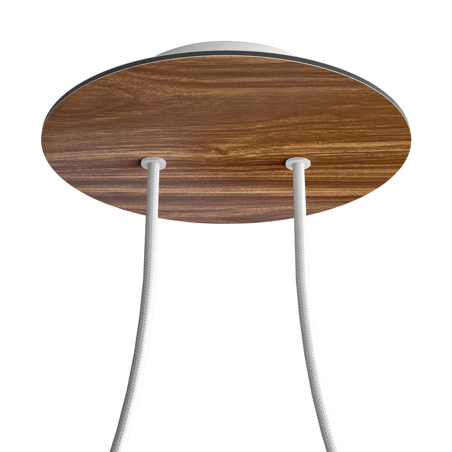 Rosone Rose-One rotondo, diametro 200 mm con 2 fori e 4 fori laterali - Legno Bianco