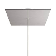 Rosone XXL Rose-One quadrato, 400 mm con 1 foro e 4 fori laterali - Dibond Acciaio satinato Bianco