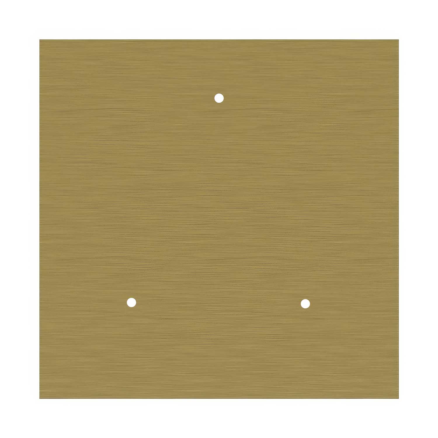 Rosone XXL Rose-One quadrato, 400 mm con 3 fori e 4 fori laterali - Dibond Ottone satinato Bianco