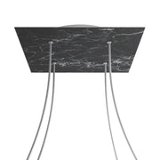 Rosone XXL Rose-One quadrato, 400 mm con 4 fori e 4 fori laterali - Marmo Marquina Bianco