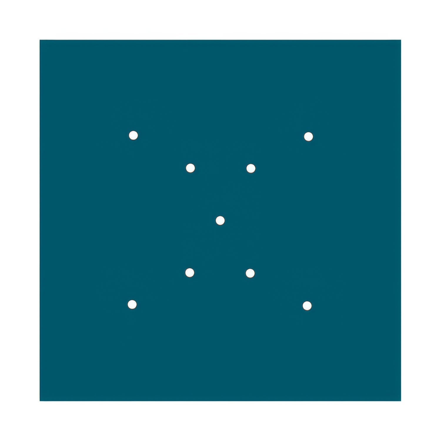 Rosone XXL Rose-One quadrato, 400 mm con 9 fori a X e 4 fori laterali - Petrolio Bianco