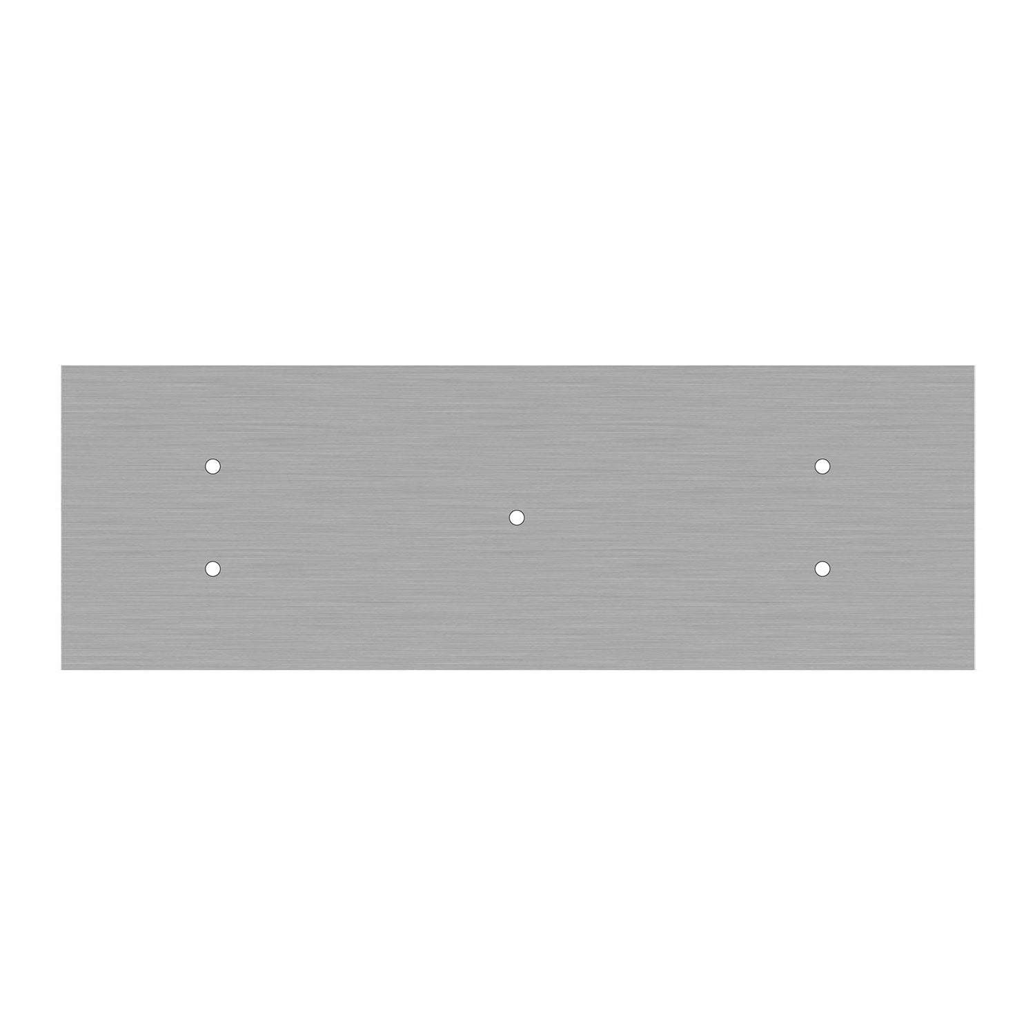 Rosone XXL Rose-One rettangolare a 5 fori e 6 fori laterali, dimensioni 675 x 225 mm - Dibond Acciaio satinato Bianco