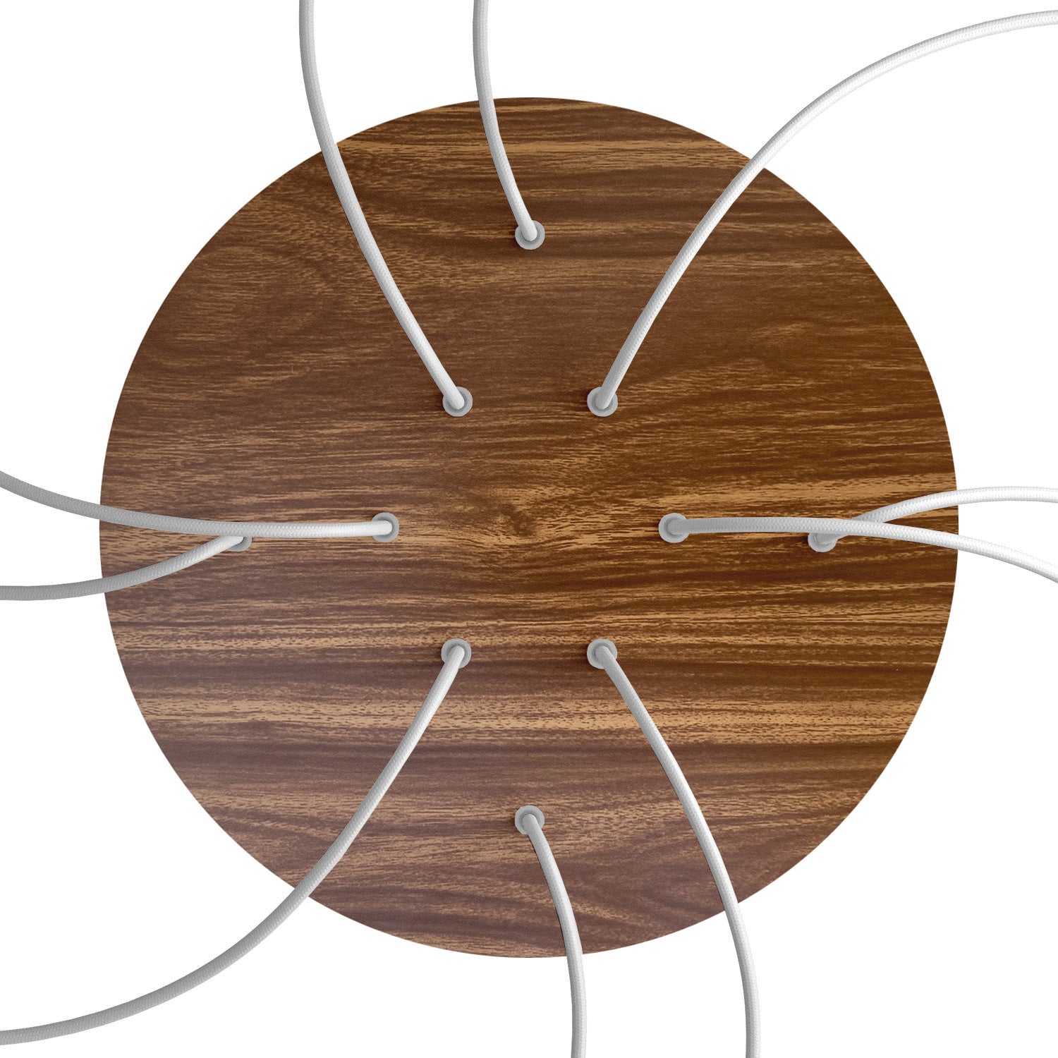 Rosone XXL Rose - One rotondo, diametro 400 mm con 10 fori e 4 fori laterali - Legno - Creative Cables