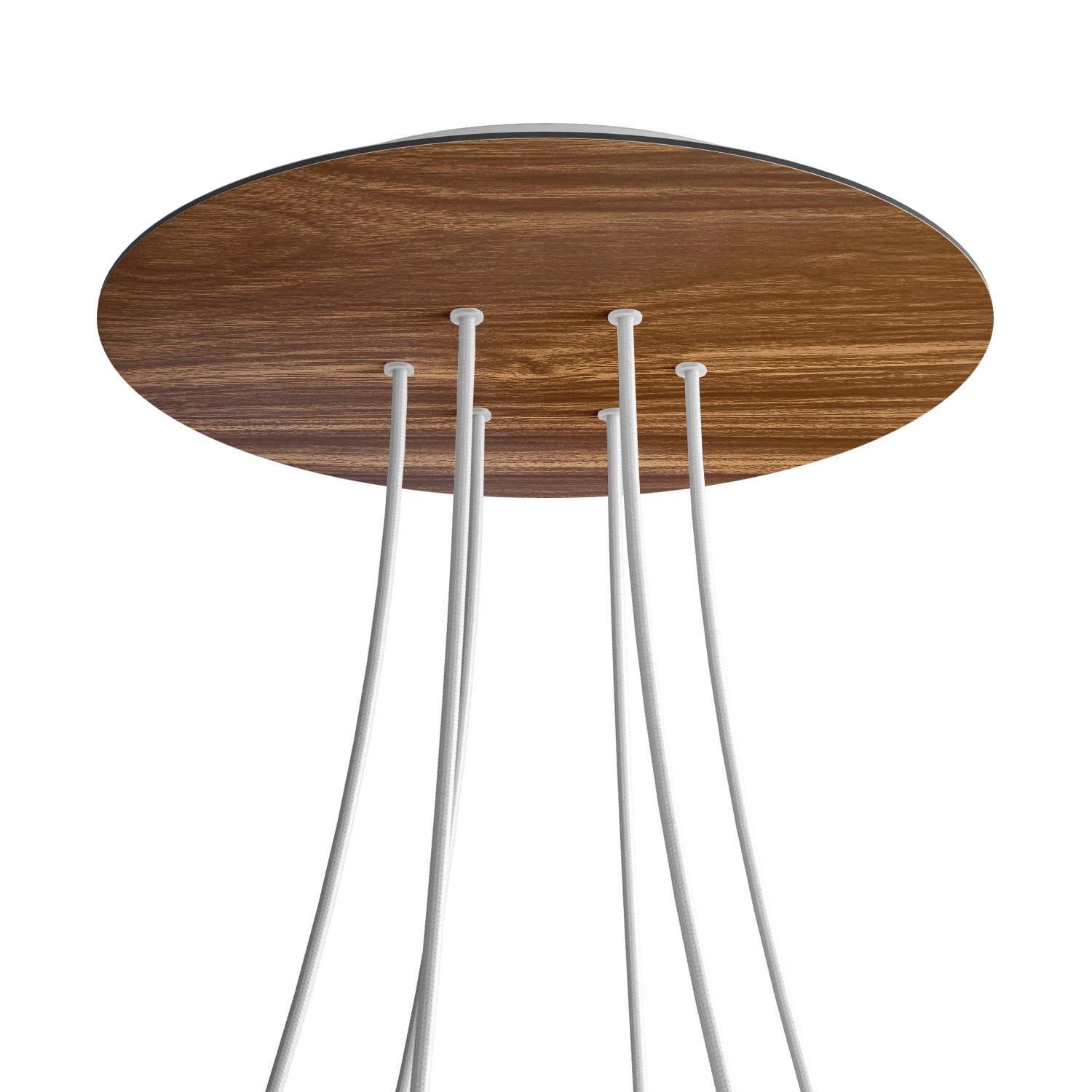 Rosone XXL Rose - One rotondo, diametro 400 mm con 6 fori e 4 fori laterali - Legno - Creative Cables