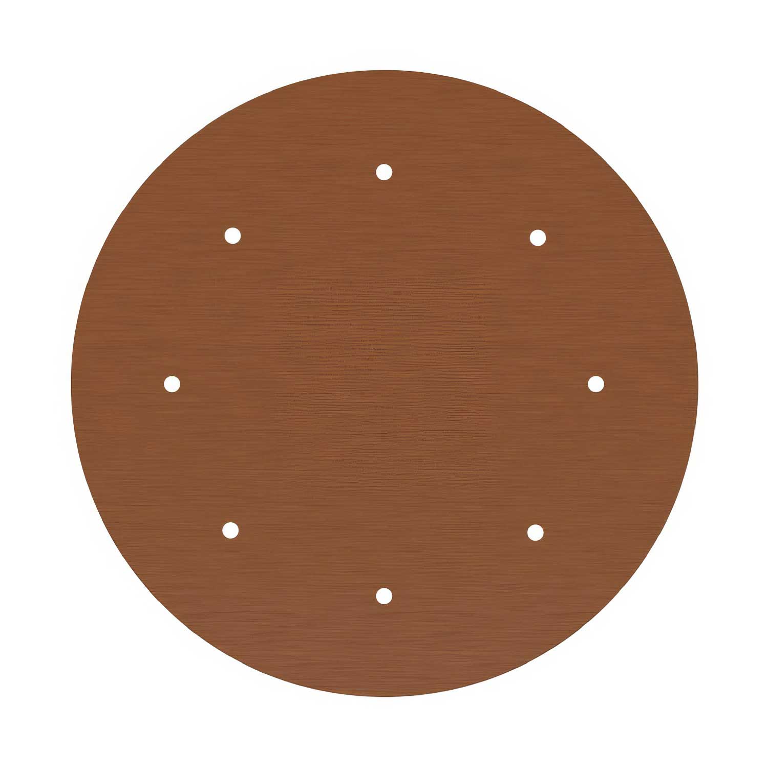 Rosone XXL Rose-One rotondo, diametro 400 mm con 8 fori e 4 fori laterali - Dibond Rame satinato Bianco