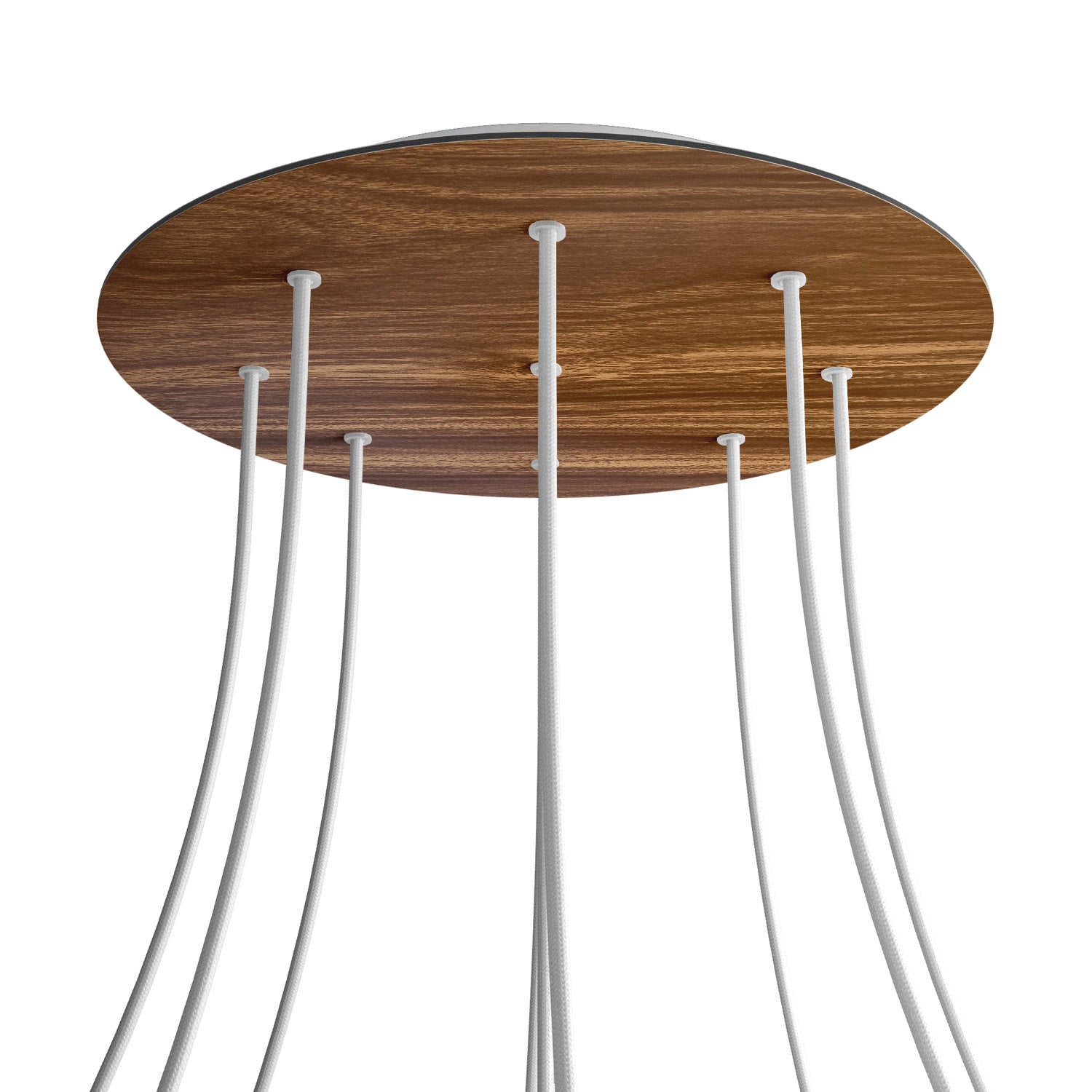 Rosone XXL Rose - One rotondo, diametro 400 mm con 9 fori e 4 fori laterali - Legno - Creative Cables