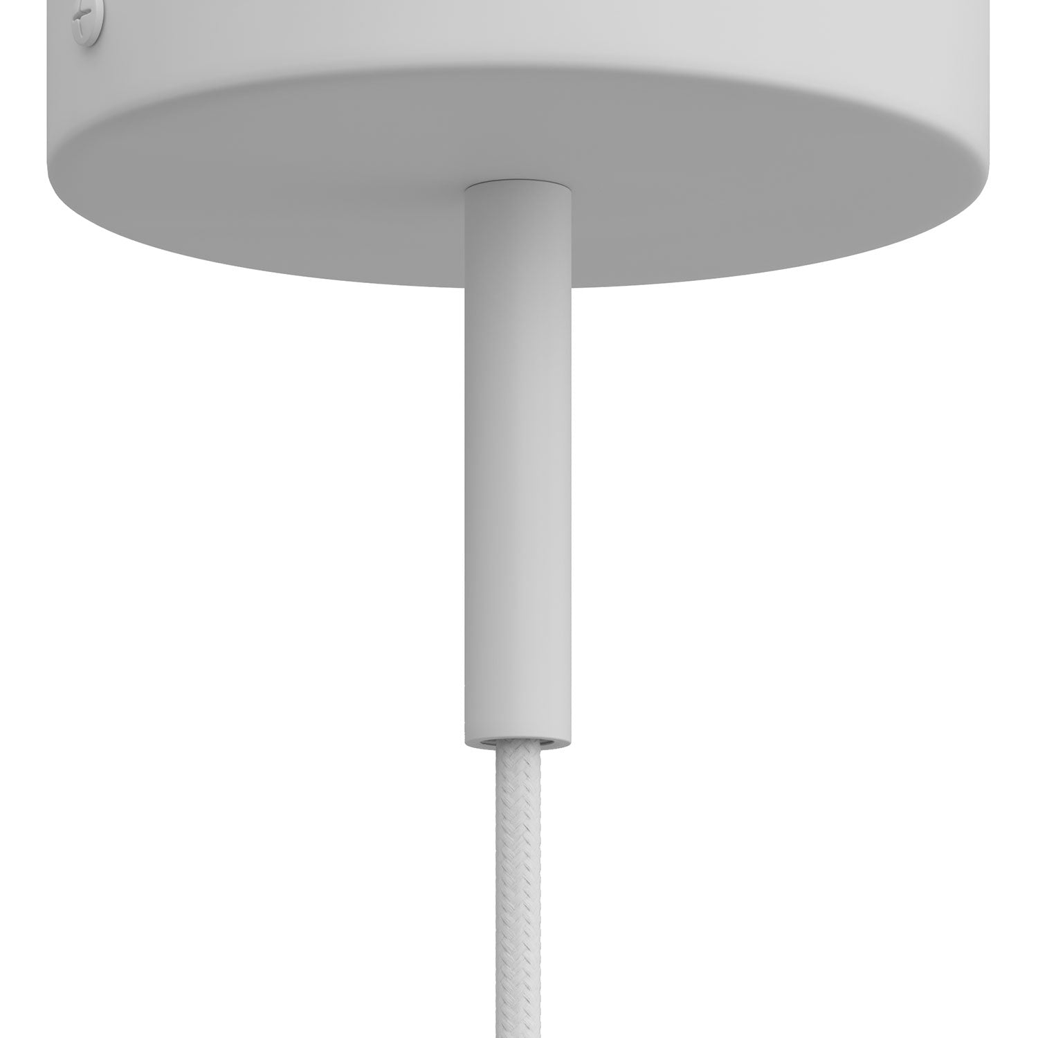 Serracavo cilindrico in metallo lunghezza 7 cm completo di tige, dado e rondella - Bianco