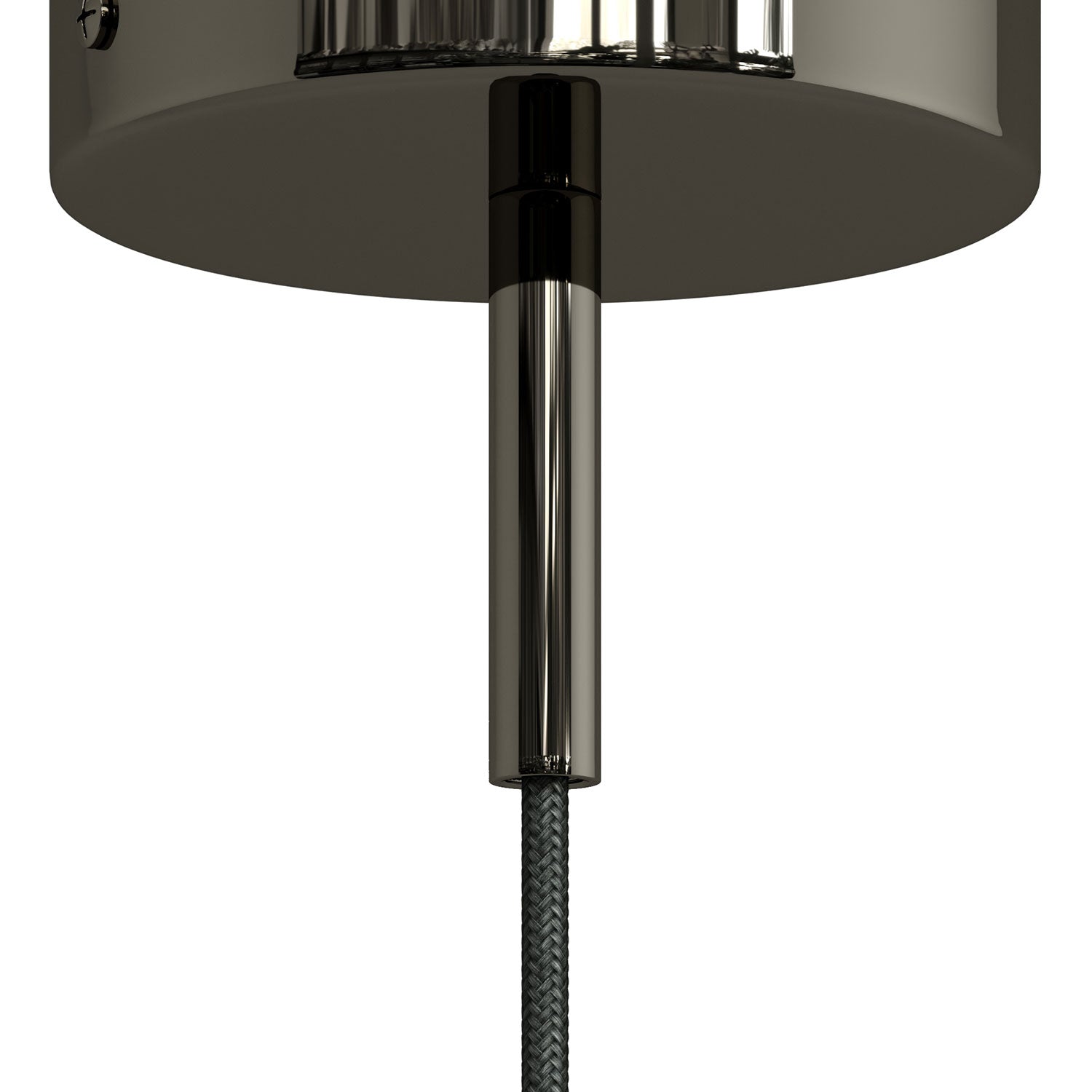 Serracavo cilindrico in metallo lunghezza 7 cm completo di tige, dado e rondella - Nero perla