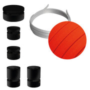 Sistema Filé Wiggle Kit - con cavo CF15 di 3 m per catenaria e 5 componenti in legno verniciato nero per interni